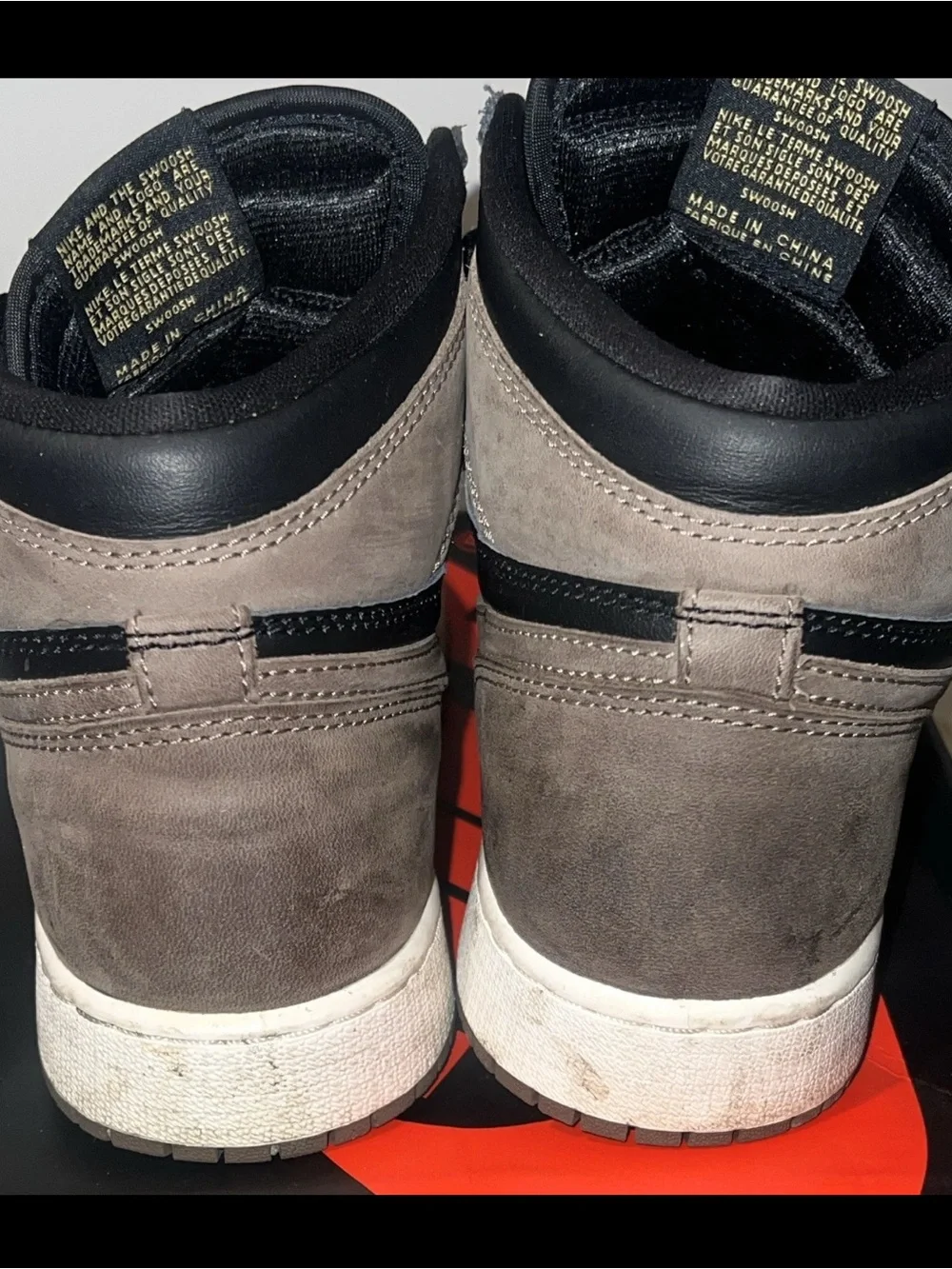 Jordan Kids High-Top Sneakers in Black, Brown and Gold